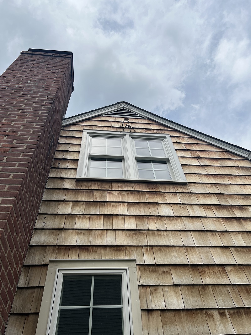 White Exterior Double Hung Window